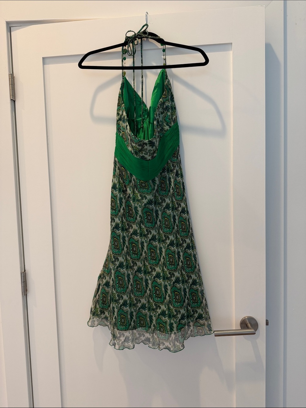 Laundry By Shelli Segal Green Paisley Halter Midi Dress - Picture 5 of 5